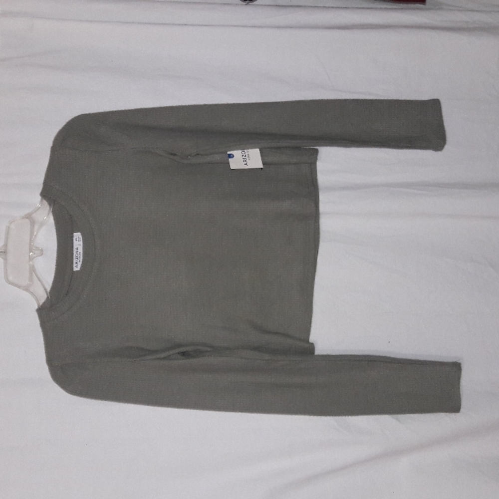 Arizona Waffle Knitn Pullover Long Sleeve Green Size  XS